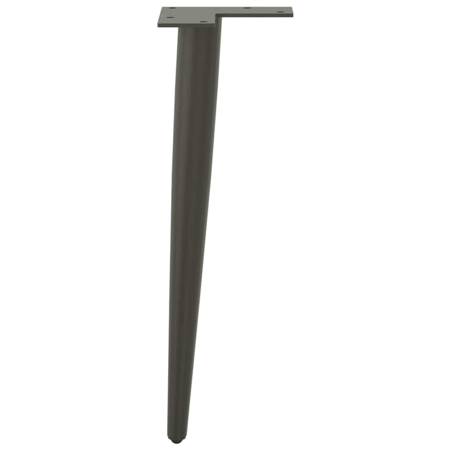 Salontafelpoten conische vorm 4 st 30-31 cm staal antraciet