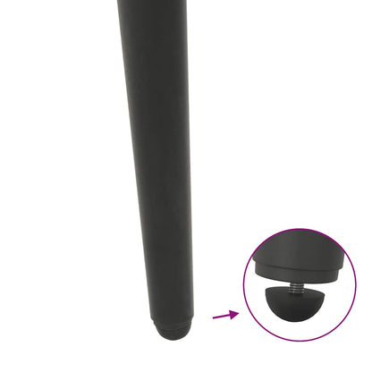 Salontafelpoten conische vorm 4 st 30-31 cm staal antraciet