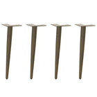 Coffee table legs conical shape 4 pcs 30-31 cm steel natural