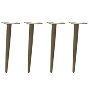 Salontafelpoten 4 st 30-31 cm staal conisch