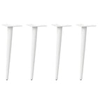 Tafelpoten conisch 4 st 42-43 cm staal wit