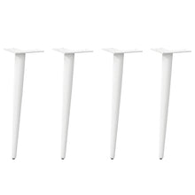 Salontafelpoten conische vorm 4 st 42-43 cm staal wit
