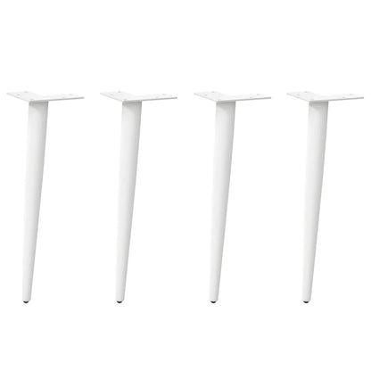 Salontafelpoten conische vorm 4 st 42-43 cm staal wit