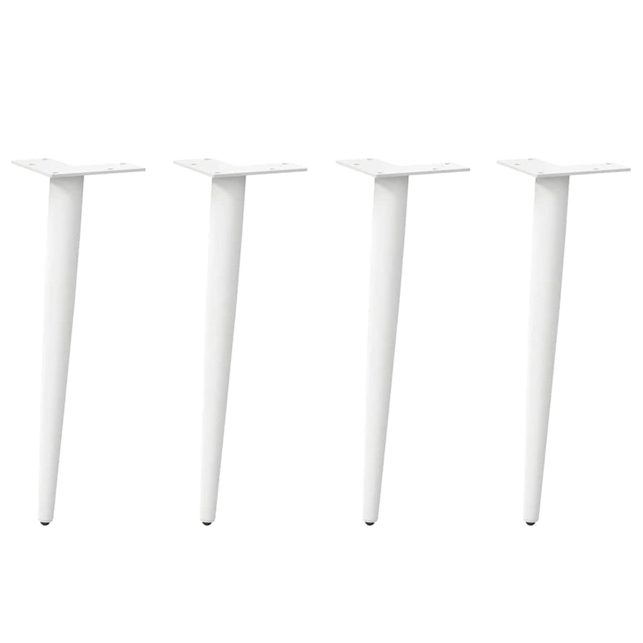 Salontafelpoten conische vorm 4 st 42-43 cm staal wit