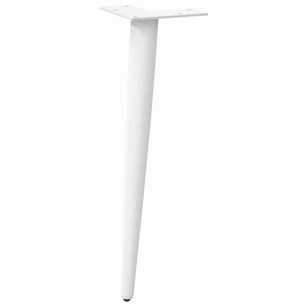 Salontafelpoten conische vorm 4 st 42-43 cm staal wit