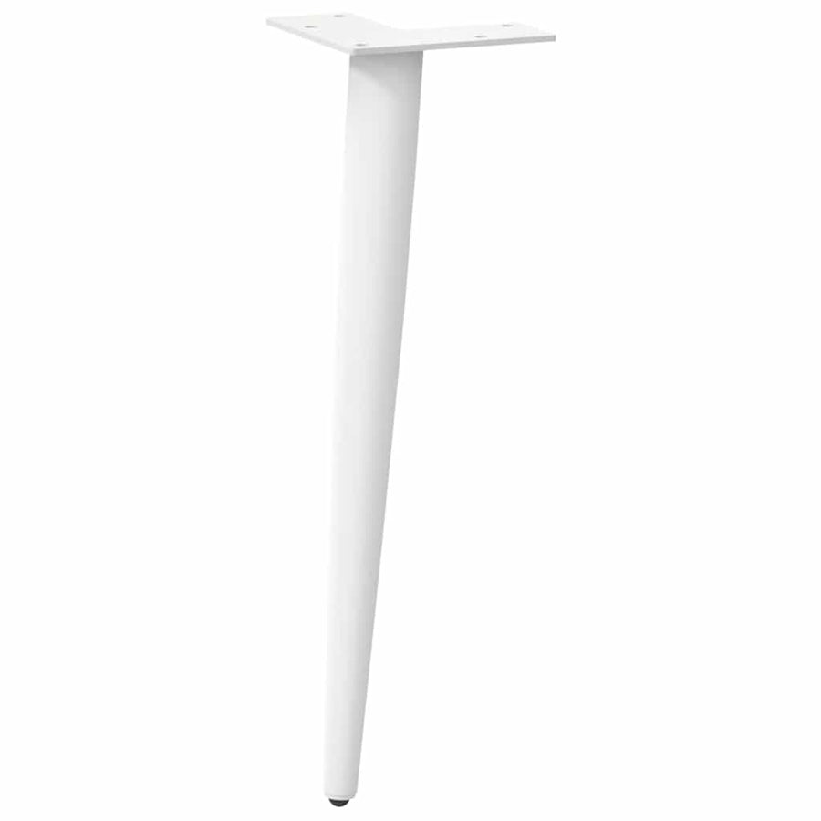 Salontafelpoten conische vorm 4 st 42-43 cm staal wit
