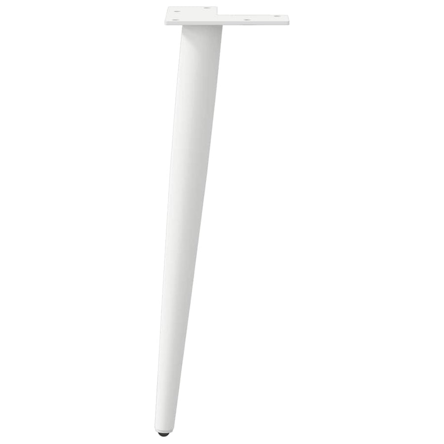 Salontafelpoten conische vorm 4 st 42-43 cm staal wit