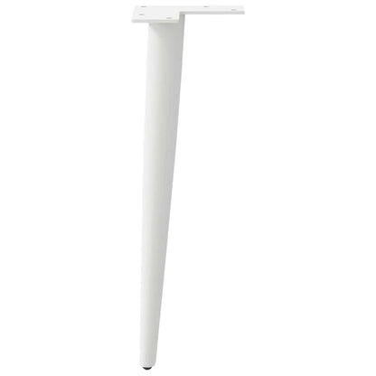 Salontafelpoten conische vorm 4 st 42-43 cm staal wit