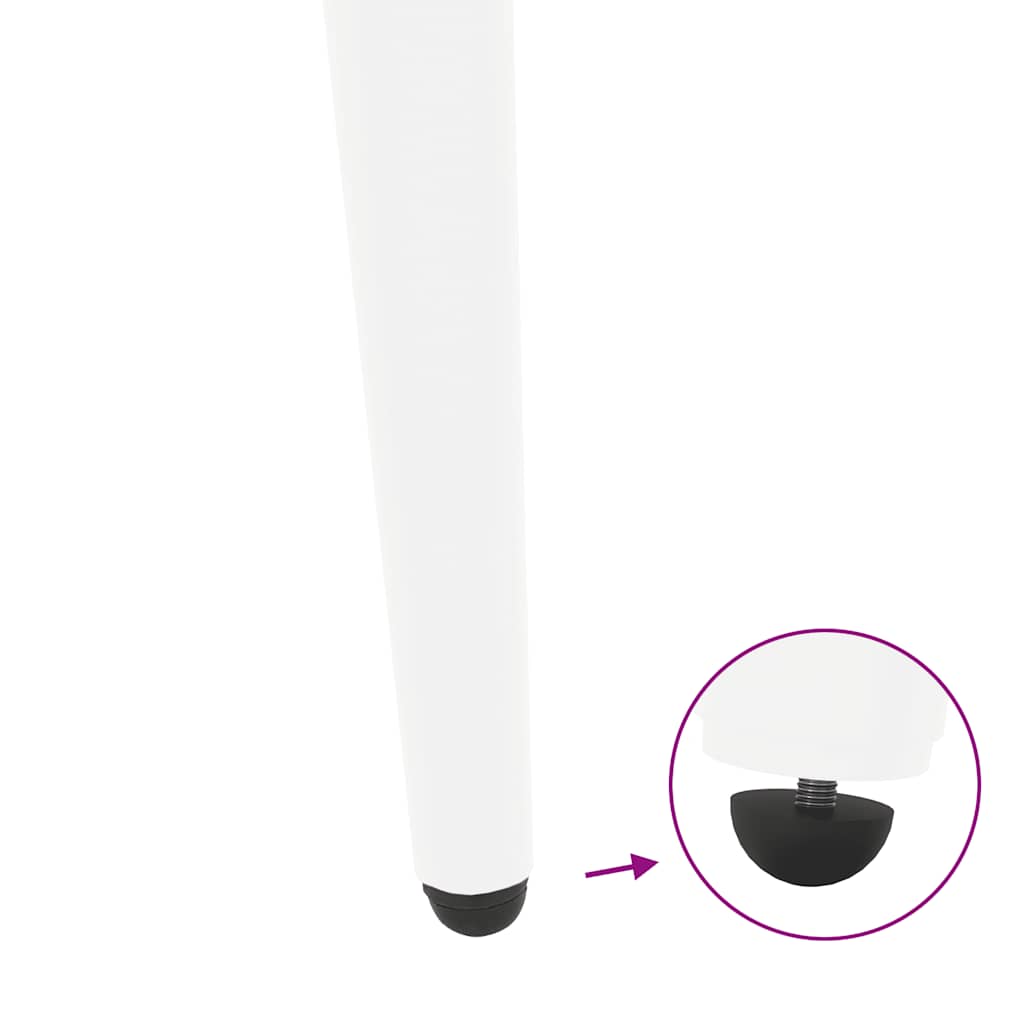 Salontafelpoten conische vorm 4 st 42-43 cm staal wit