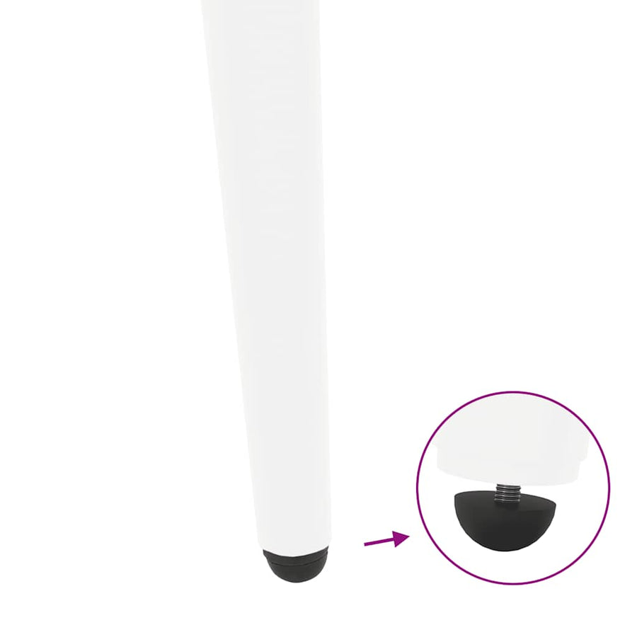 Salontafelpoten conische vorm 4 st 42-43 cm staal wit
