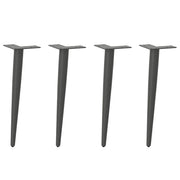 Salontafelpoten conisch 4 st 42-43 cm staal antraciet