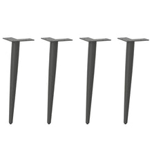 Salontafelpoten conische vorm 4 st 42-43 cm staal antraciet