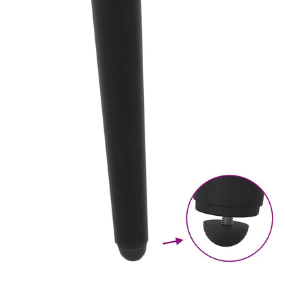 Salontafelpoten conische vorm 4 st 72-73 cm staal zwart
