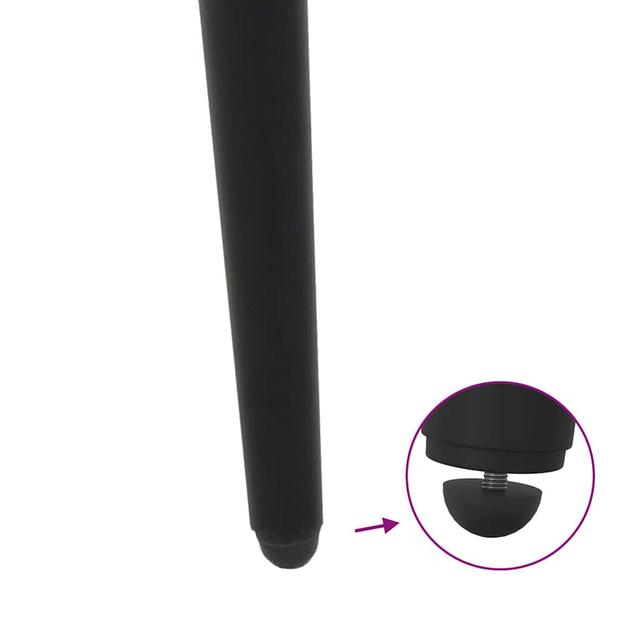 Salontafelpoten conische vorm 4 st 72-73 cm staal zwart