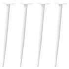 Tafelpoten 4 stuks 72-73 cm staal wit conisch