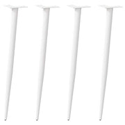 Tafelpoten 4 stuks 72-73 cm staal wit conisch