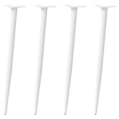 Salontafelpoten conische vorm 4 st 72-73 cm staal wit