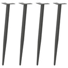 Tafelpoten 4 stuks 72-73 cm staal antraciet