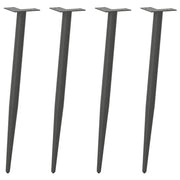Tafelpoten 4 stuks 72-73 cm staal antraciet