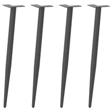 Salontafelpoten conische vorm 4 st 72-73 cm staal antraciet