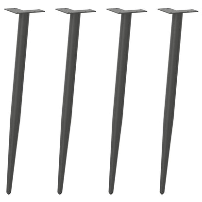 Salontafelpoten conische vorm 4 st 72-73 cm staal antraciet