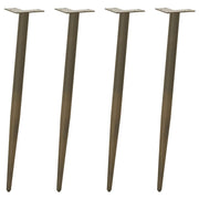 Tafelpoten 4 stuks 72-73 cm staal naturel conisch