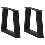 Tafelpoten 2 st V-vormig 30x30 cm staal zwart