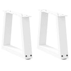 Coffee table legs 2 pcs V-shaped 30x(30-31.3) cm steel white