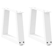 Tafelpoten 2 st V-vormig 30x30 cm staal wit