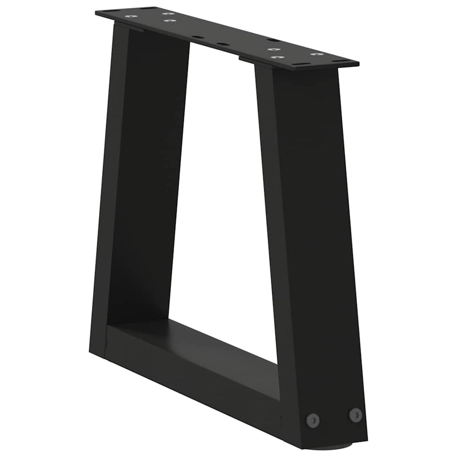 Eettafelpoten 2 st V-vormig 40x(30-31,3) cm staal zwart