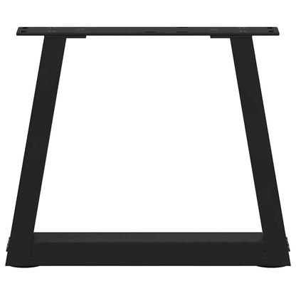 Eettafelpoten 2 st V-vormig 40x(30-31,3) cm staal zwart