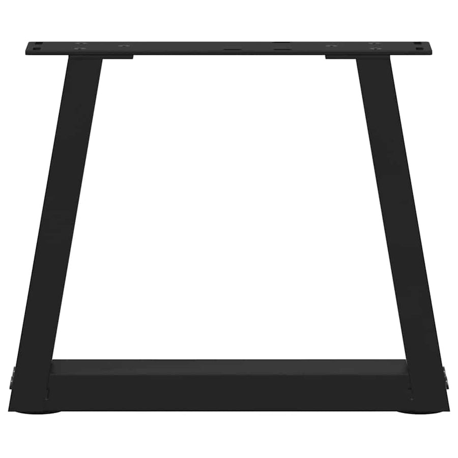 Eettafelpoten 2 st V-vormig 40x(30-31,3) cm staal zwart