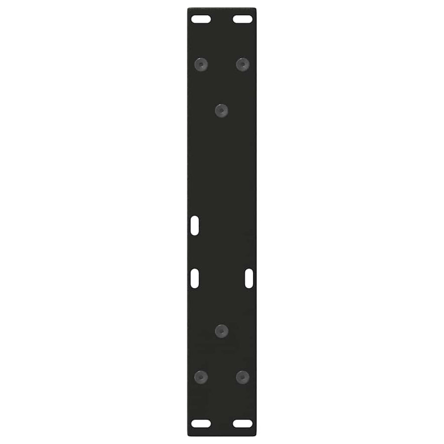 Eettafelpoten 2 st V-vormig 40x(30-31,3) cm staal zwart
