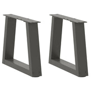 Salontafelpoten V-vormig 40x30-31,3 cm staal antraciet 2 stuks