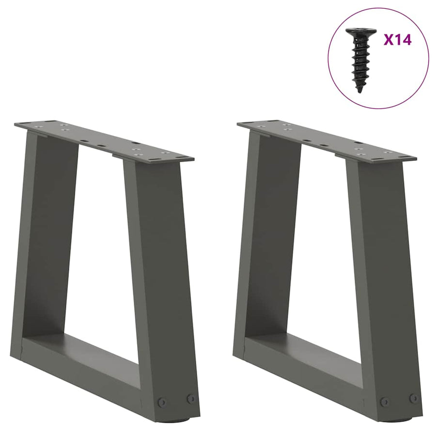 Salontafelpoten V-Vormig 40X(30-31,3) Cm Staal Antraciet 2 40 x (30-31.3) cm