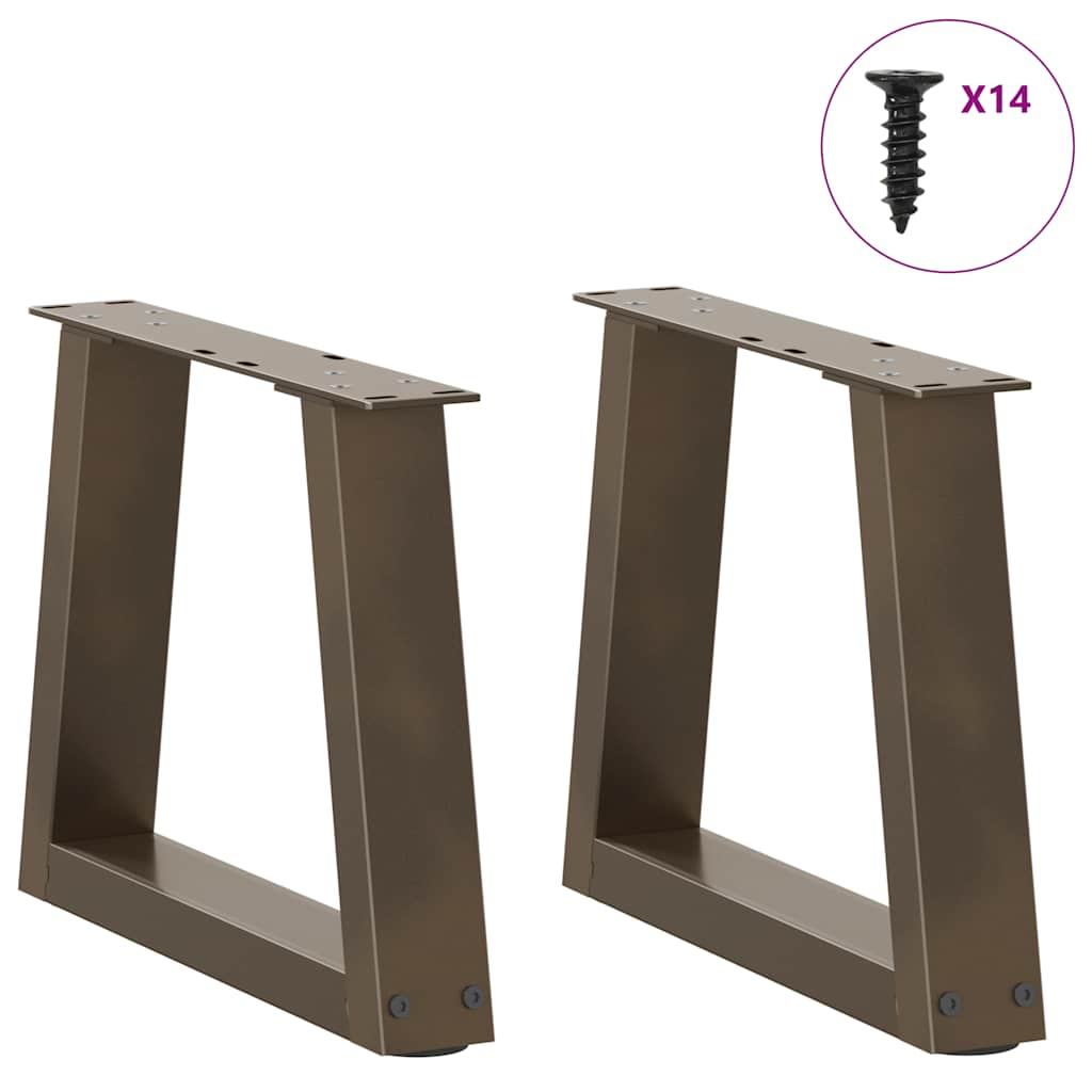 Eettafelpoten 2 st V-vormig 40x(30-31,3) cm staal naturel