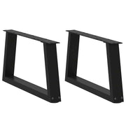 Salontafelpoten 2 st V-vormig 50x30 cm staal zwart