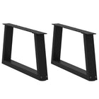 Coffee table legs 2 pcs V-shaped 60x(30-31.3) cm steel black