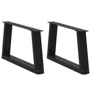 Tafelpoten 2 st V-vormig 60x30 cm staal zwart