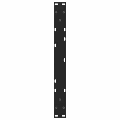 Eettafelpoten 2 st V-vormig 70x(30-31,3) cm staal zwart