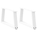 Coffee table legs 2 pcs V-shaped 70x(30-31.3) cm steel white