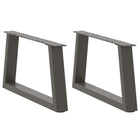 Coffee table legs 2 pcs V-shaped 70x(30-31.3) cm steel anthracite
