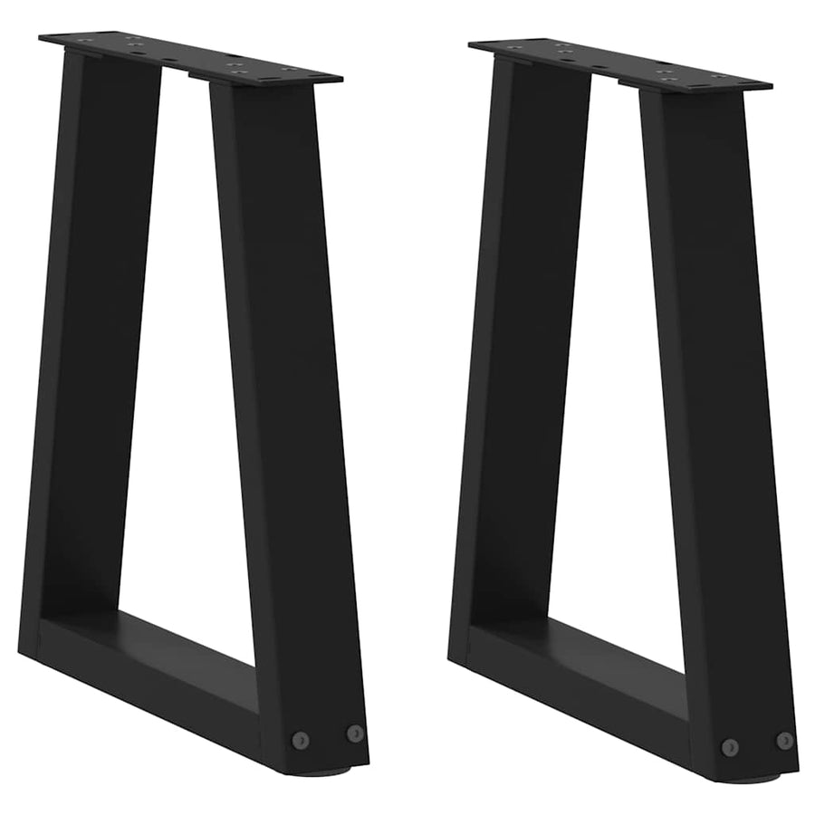 Eettafelpoten 2 st V-vormig 28x(42-43,3) cm staal zwart