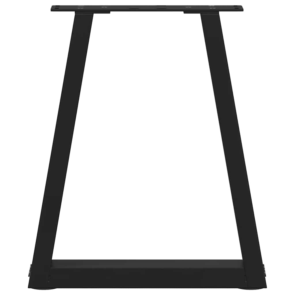 Eettafelpoten 2 st V-vormig 28x(42-43,3) cm staal zwart