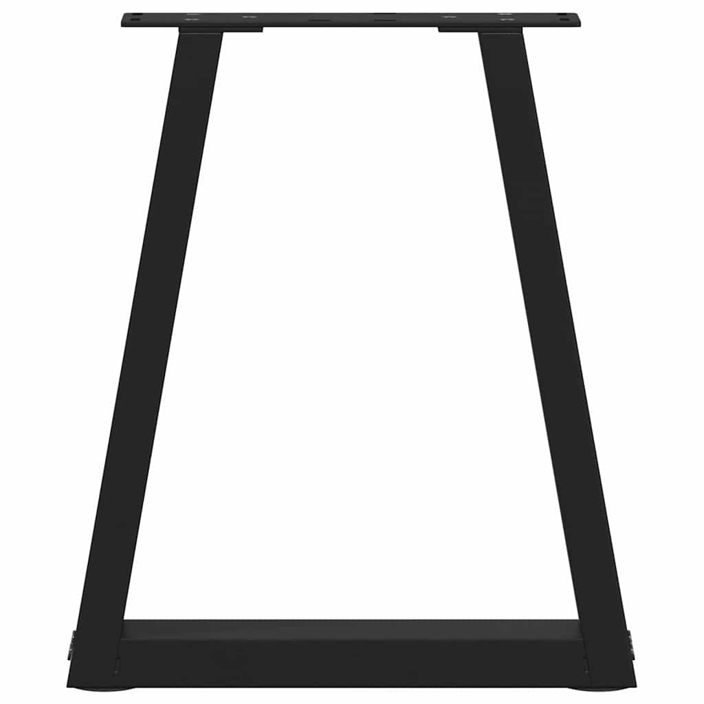 Eettafelpoten 2 st V-vormig 38x(42-43,3) cm staal zwart