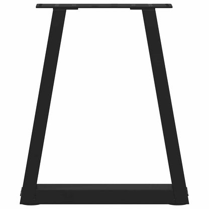Eettafelpoten 2 st V-vormig 38x(42-43,3) cm staal zwart