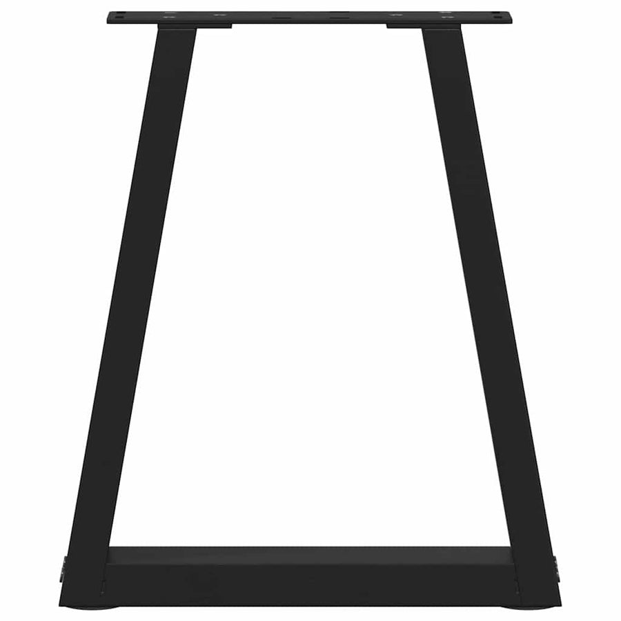 Eettafelpoten 2 st V-vormig 38x(42-43,3) cm staal zwart