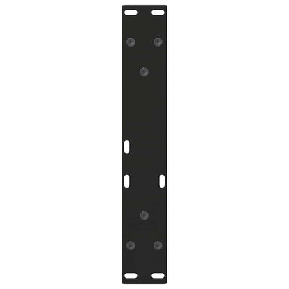 Eettafelpoten 2 st V-vormig 38x(42-43,3) cm staal zwart