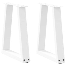 Salontafelpoten V-Vormig 38X(42-43,3) Cm Staal Wit 38 x (42-43.3) cm
