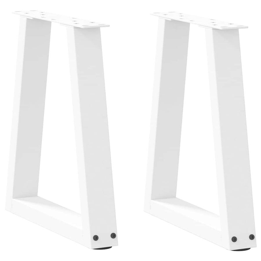 Salontafelpoten V-Vormig 38X(42-43,3) Cm Staal Wit 38 x (42-43.3) cm